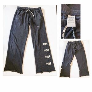 PINK charcoal dark gray sweats
